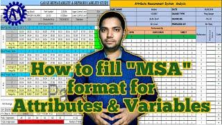 How to fill MSA format ! Measurement System Analysis !! Gage R&R !!! ASK Mechnology !!!!