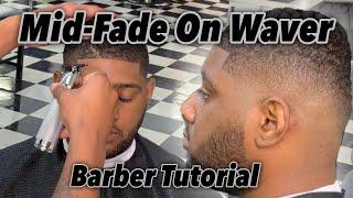 BARBER TUTORIAL | HOW TO DO A MID BALD FADE | HOW TO PROPERLY APPLY ENHANCEMENTS TO LINE UP | WAVER