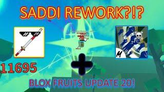 *OP ONESHOT* Saddi REWORKED Combo!! [Blox Fruits New Update!!]