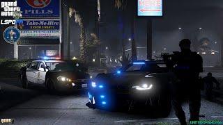 GTA V - LSPDFR 0.4.9 - LSPD/LAPD - Gang Unit - Armored Truck Robbery | Shootout - 4K