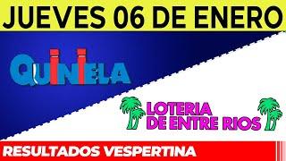 Resultados Quinielas Vespertinas de Córdoba y Entre Ríos, Jueves 6 de Enero