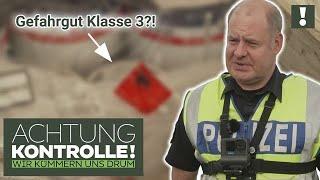 "Palette mit KLASSE-3-Label!"  Entzündliches GEFAHRGUT ungesichert?  | Achtung Kontrolle