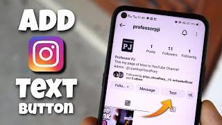 How to Add Text Button on Instagram Profile