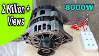 I turn car dynamo into 220v 8000w electric generator