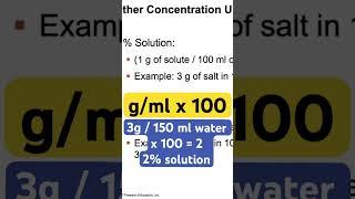 How to Calculate % Solution - biology and chemistry  #solutions #chemistry #college