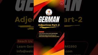 Master German Adjectives Easily | Learn with Welcare German Academy | A1 to C2 Levels learners video