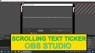 Create a scrolling text ticker banner in OBS Studio