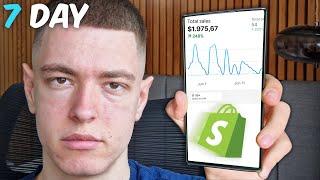 I Tried Shopify Dropshipping For 7 Days (Realistic Results)