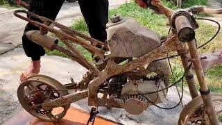 KTM mini motorbike restoration | Restoring an old abandoned 2-stroke Minibike off-road vehicle