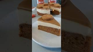 The most easy and delicious 6 ingredients biscoff cake #shorts