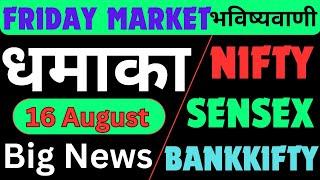 Nifty and Banknifty Analysis: August 16 Prediction / Market Predction For Tommorow #krishnatrading