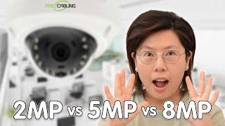 CCTV Security Cameras Comparison: 2MP VS 5MP VS 8MP(4K)