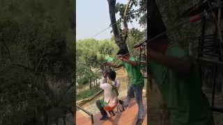 Bangladeshi zip wire ride in sylhet