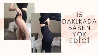 15 Dakikada Basenlerini Yok Et!  / Ekipmansız Ev Egzersizi #baseneritme #thighgap