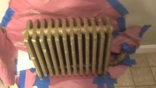 How to Paint a Steam / Hot Water Cast Iron Radiator ( refurbished ) restore  DIY