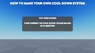 Roblox Tutorial - How to add a cooldown to your quiz center