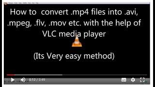 How to convert mp4 file into .avi, flv, mov, mp3, wav etc in 1 minute.