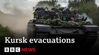 Ukraine offensive against Russia continues as thousands evacuate Kursk region | BBC News