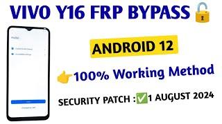 Vivo Y16 Frp Bypass Android 12 Latest Security  2024 || Y16 Frp Bypass Android 12 Without Pc