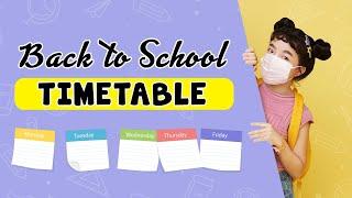 BEST BACK TO SCHOOL TIMETABLE WITH HACKS |#weekdaytimetable #studymotivation #studyhacks#ABetterLife