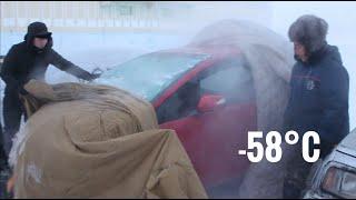 Frozen car at -58°C in Yakutia (Come riscaldano la macchina congelata)