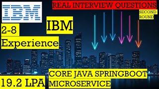 Core Java, Java 8, Spring Boot, Microservice, Docker Interview Questions | IBM | Real Interview