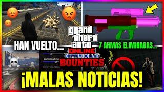 MALAS NOTICIAS GTA5 Online... MODDERS, 7 ARMAS ELIMINADAS de GTA5, MODOS BORRADOS y MUCHO MÁS!