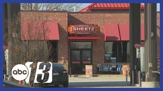 Used syringe needle in gas station bathroom pricks man on finger