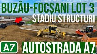 AUTOSTRADA A7 Buzău-Focșani lot 3 | Stadiu structuri la 11.10.2024 | Râmnicu Sarat-Mandresti Munteni