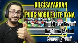 BİLGİSAYARDAN PUBG MOBİLE LİTE OYNA (EMÜLATÖR LİMİT HATASI, GEÇ GİRME SORUNU, AVRUPA YAPMA %100)