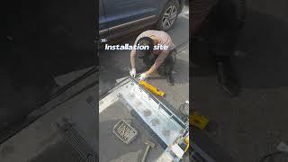 Parking flap lock installation site