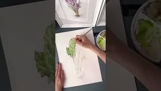 Листья для свеклы #howtodraw #art #painting #botanical #watercolor #flora #artist #акварель