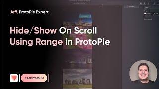 ProtoPie Tutorial | Hide and Show Button on Scroll Using Range, Send and Receive #AskProtoPie