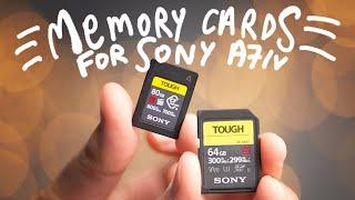 Memory cards for Sony A7IV guide for photography - which one should you get