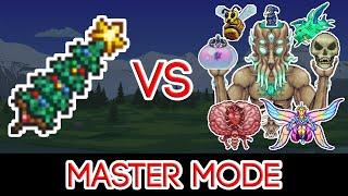 Terraria 1.4.1 - Christmas Tree Sword vs ALL Bosses (Master Mode)