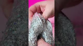 Sparkling clear slime ASMR #slimeasmr #asmr #slime #crunchyslime #satisfying #satisfyingslime