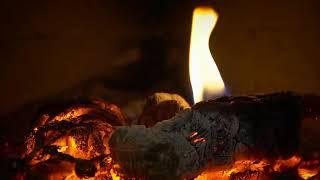 Virtual  fireplace with crackling fire sounds - full HD video