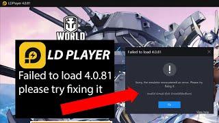 Ld player Failed to load 4.0.81 | Invalid Virtual Disk (InvalidMedium)