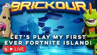 UEFN Brickour Lego Obstacle Course - Let's Play my first ever Fortnite Island!