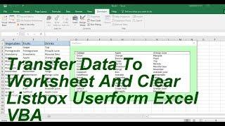 Transfer Data To Worksheet And Clear Listbox  Excel VBA
