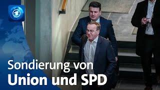 Sondierungsgespräche zwischen Union und SPD gehen weiter