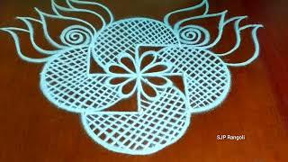 Puratasi madham Rangoli  daily design   Navaratri rangoli