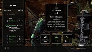 ESO Crafting Recipes - Sip of Stamina potion