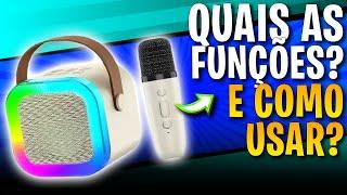 Caixa Bluetooth K12 Karaoke: quais são as suas funções e como usar?