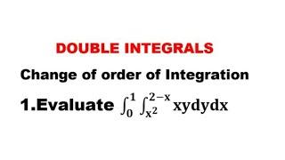 @btechmathshub7050Change Of Order of Inyegration - Double Integrals