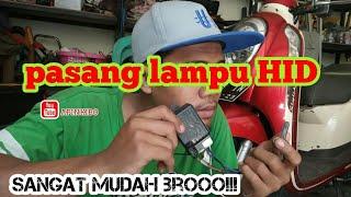 Tutorial cara pasang lampu hid motor mudah dan simple