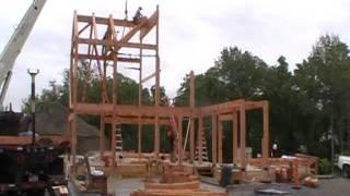 Lake Erie Timber Frame Raising by New Energy Works