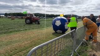 Tractor football at Morris Leslie's working weekend at Errol airfield 28/07/2024.