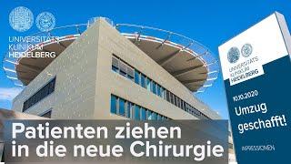 10.10.2020: Umzug in die neue Chirurgische Klinik am Universitätsklinikum Heidelberg