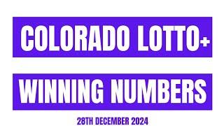 Colorado Lotto+ Winning Numbers 28th December 2024